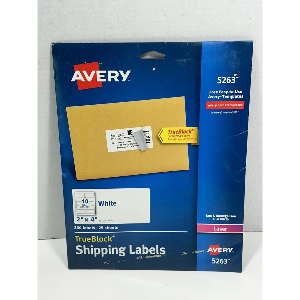 330 Labels 33 Sheets Avery 5163 & 8163 Shipping Labels 2